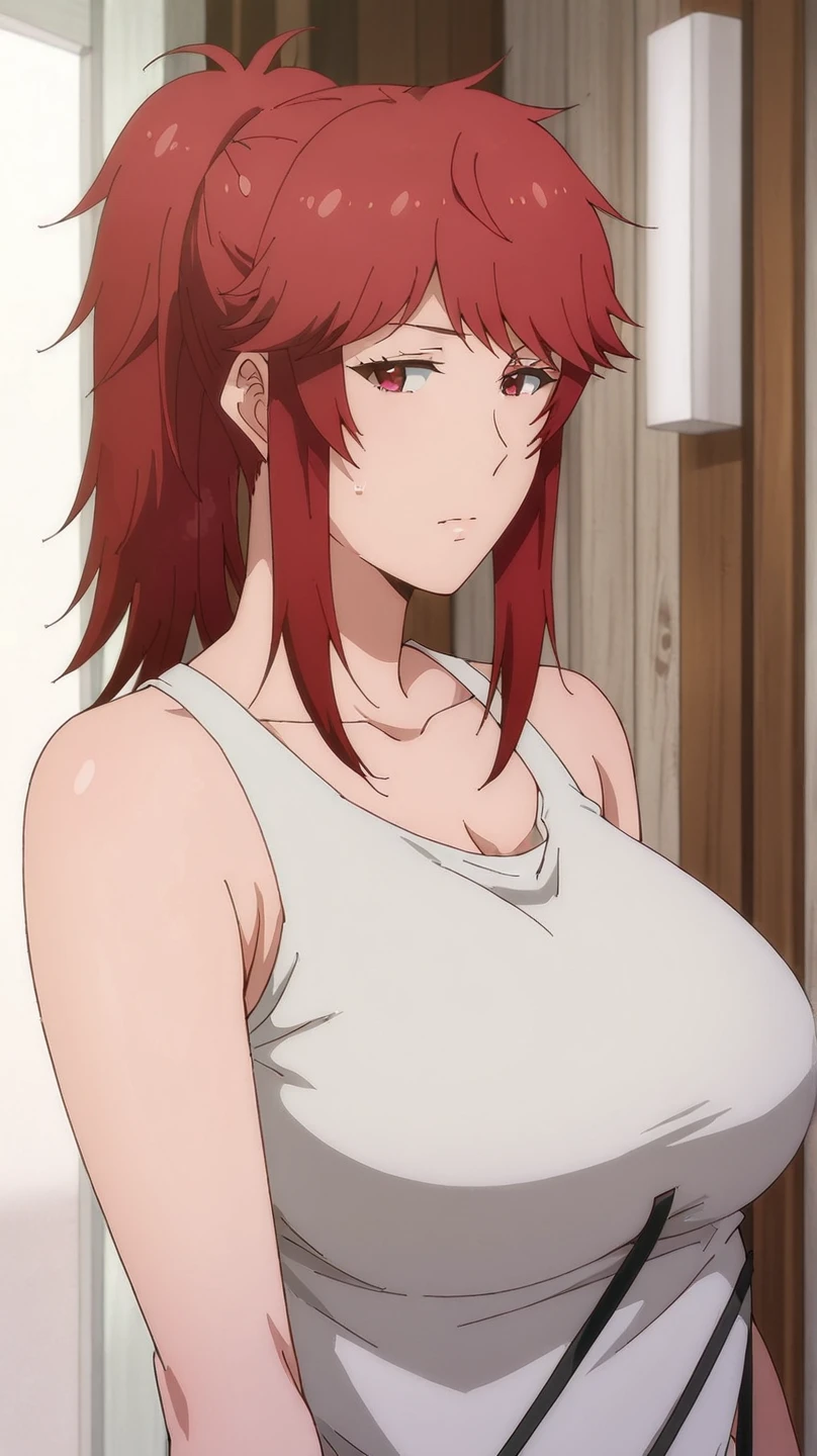 1girl in, bangs, Holding, Holding_masturbation, Nurse, Nurse Cap, blush, breasts, Choker, cleavage, Closed mouth, clavicle, frilld, hair between eye, Holding, small udder, Long hair, Looking at Viewer, Smile, Sweat, Upper body,
hospital bed, (hospital)
masutepiece, Best Quality,