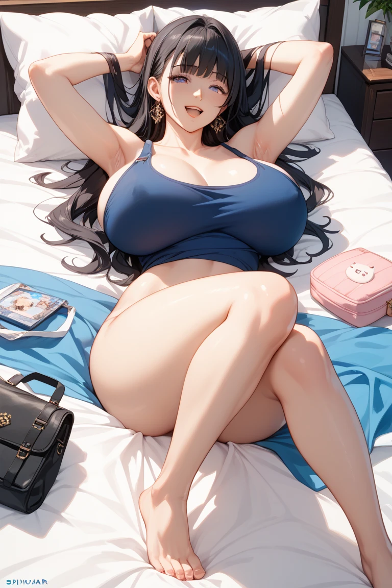 1 girl, the best, masterpiece, HD, (whole body), Symmetrical, alone, (whole body from head to toe), ((moro liberation front)), Slingshot bikini, unrealistic, (( camel toe)), ((((translucent bikini)))), ((((translucent)))), ((((transparent)))), (((transparent clothing))), whole body视图, Gaze towards the camera, ((Isometric pillow diagram)), ((dakimakura)), (Lying in bed),Physically based rendering, beautiful women, Perfect body, Smile, bedroom, Giant breast, barefoot, toe