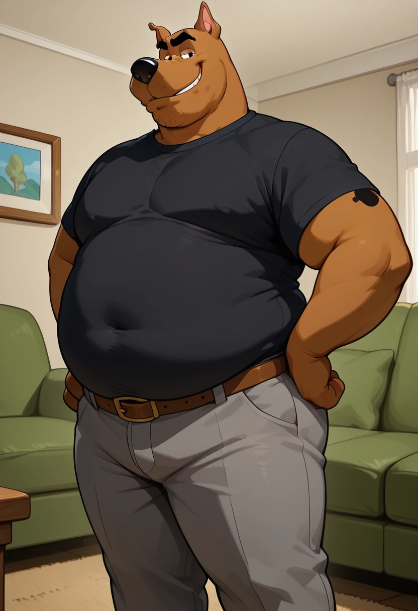 Chubby, furry,male , anthro bear, very plump, middle aged  , detailed eyes ,Thick beard, seductive  , detailed , half body , wearing color block hoodie, extremely hot and sexy, full detailed eyes, by hyaku ,by darkgem, by glitter trap boy, by jumper bear,wearing circular glasses, wearing white tshirt, cute smile, full set of teeth, perfect teeth, cute smile, seductive smile, winking, big butt in jeans, big bulge, bear tail, cute bear tail, sexy pose, seductive pose, hair pushed to the side, detailed mouth, winking, showing off butt