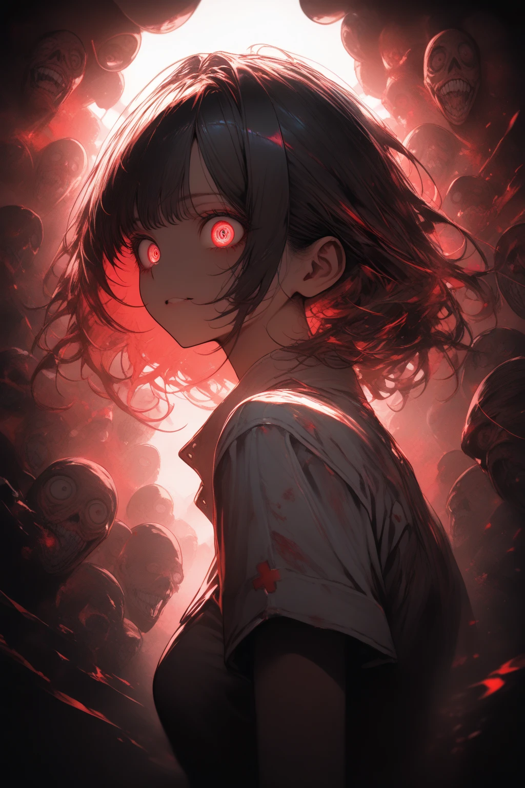 15 years old girl, zombie