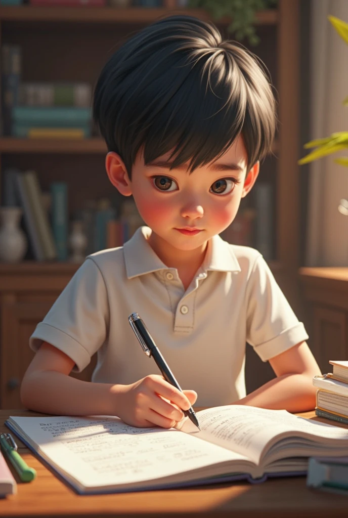 Developing cultural and intellectual skills, education according to the curricula prescribed for students , receiving information in the classroom, a close-up picture of a student wearing a uniform sitting on a school desk, performing school assignments