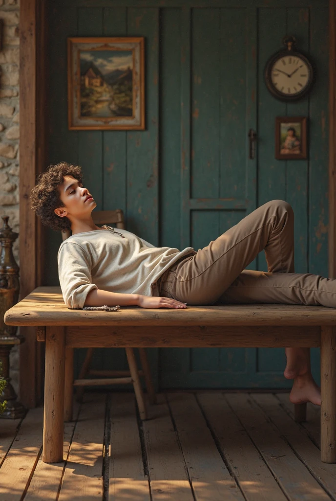 1boysitting on a cozy couch,crossing legs,soft light