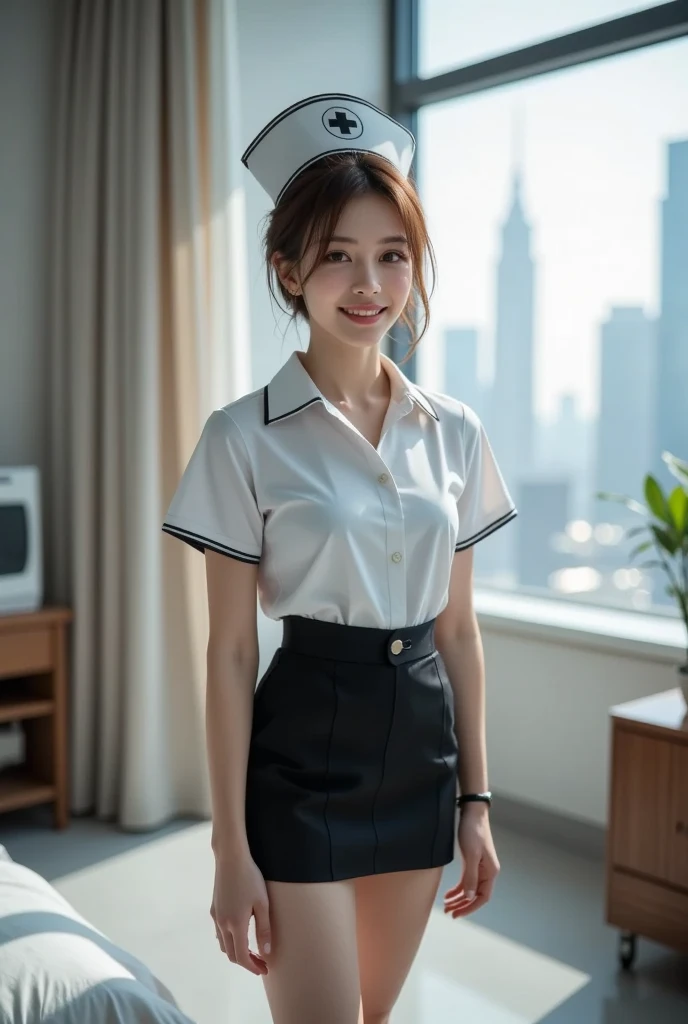 1 Girl,hotel,Soft Light,Chinese Beauty,skirt,,Dark-haired,long hair