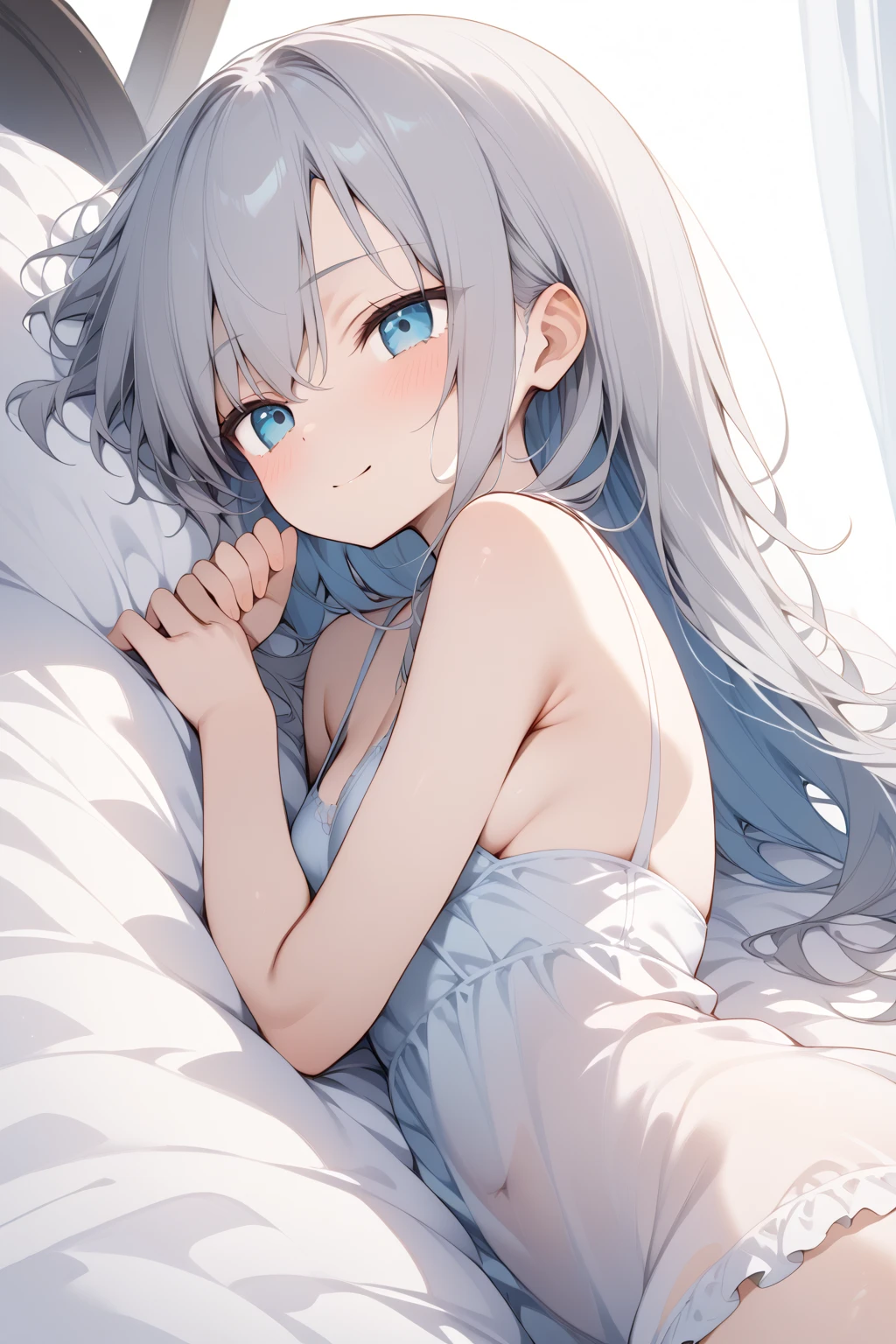 best quality,absurdres,
ecstatic expression, overjoyed,,(watercolor,tegaki:1.4),(soft pastel colors:1.3),(platinum hair:1.3),folded ponytail,( blue eyes:1.1),hair over one eye,BREAK,,(rainbow pastel white color palette:1.3),(pastel rainbow tank top:1.4),(denim skirt:1.3),(music score:1.1),(spread one's arms:1.3)、(waltercolor:1.3)、kawaii、rough toutch、Detailed expression、(Teenage Girls、Beautiful eyes、Blue Eyes、Gray Hair、Curly Hair、slender、Small breasts、 legs、Inner thighs、Beautiful Skin、Perfect fingertips、8 heads、look away、during、Lolicon)