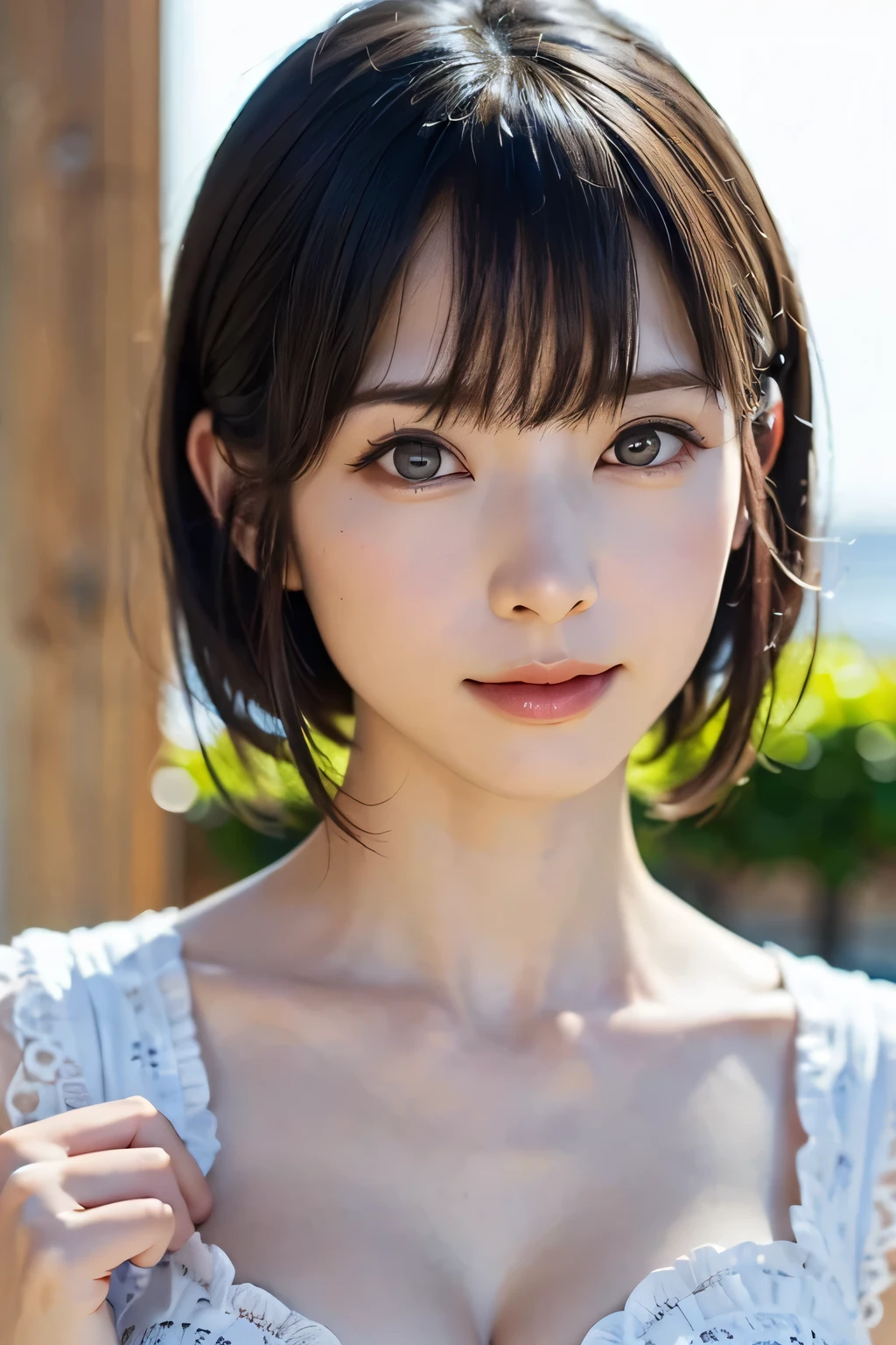 masterpiece, 最high quality, Ultra-high resolution, (Realistic:1.4), Beautiful face in every detail, high qualityの衣類, Amazing European Women, very cute, Portraiture, 肌が柔らかくてPerfect Face、Perfect Face, Shoot your hair, 8k resolution,Super Realistic,Very detailed,high quality, Broad perspective
