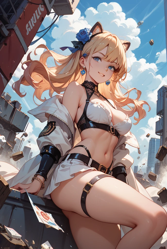 Anime girl with long blonde hair, (perfect body 1.5), (huge breasts 1.5), (huge cleavage 1.5), (exposed breasts), (sheer lingerie), breasts larger than the torso, crazy swollen breasts, ill-fitting clothes, snow-white skin, style art germ, extremely detailed art germ, IG model, (best quality), super detailed, super realistic, Octane renderer, high dynamic range, (HDR), 32K resolution, super resolution, megapixels, tyndall effect, Lens flares, shadows, backlighting, depth of field, natural lighting, hard focus, film grain, mirror hologram, ray tracing,