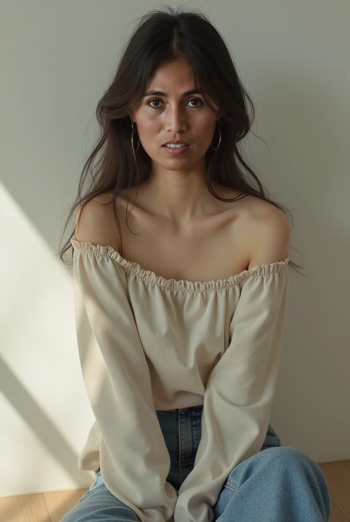((best quality)), ((masterpiece)), (detailed), 1girl, off-shoulder sweater, 