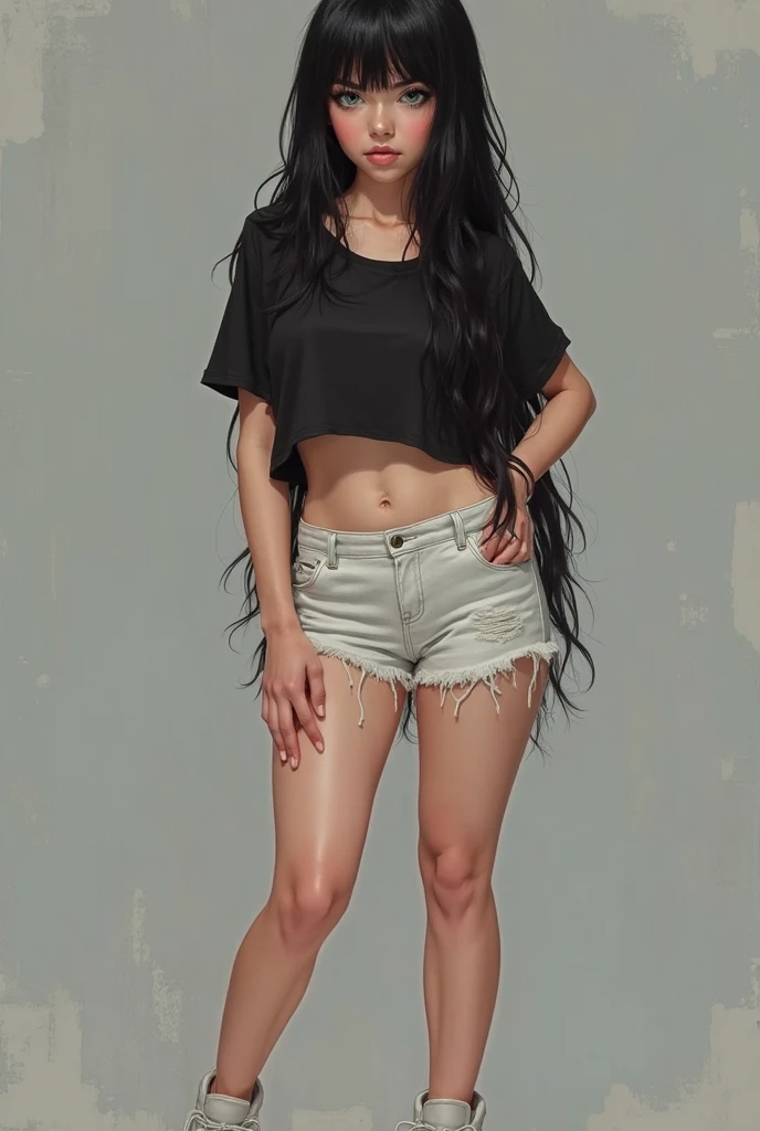 A front and back full body view of a female punk of British descent, designed in a Pixar style. The punk is depicted in a playful and vibrant manner, similar to the style shown in the reference image. She wears a Plaid skirt with a graphic tee, fishnet tights, and creepers. Her hair is styled in edgy punk manner, and she has a friendly and approachable expression. The front view shows her standing confidently, while the back view highlights the details of her outfit and hairstyle. The overall design is clean and colorful, capturing the whimsical and endearing qualities typical of Pixar's character style. Highly detailed, 8k, smooth, sharp focus trending on artstation, digital painting, by Stanley Artgerm Lau, WLOP, Rossdraws, James Jean, Andrei Riabovitchev, Marc Simonetti, and Sakimichan