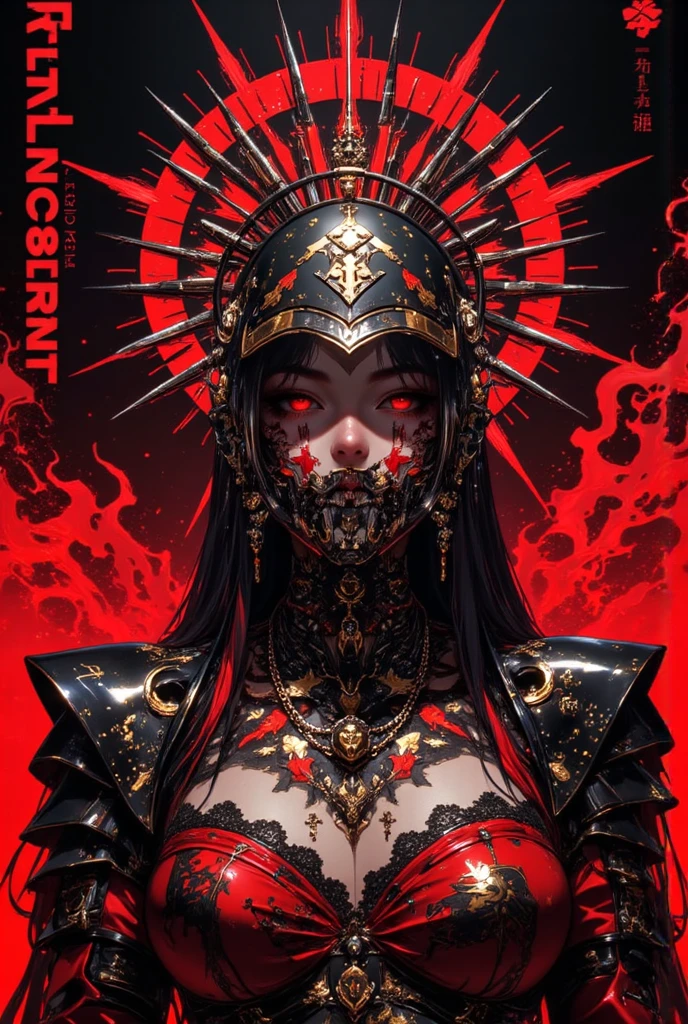 ((Highest quality)),(Ultra-high resolution),(Ultra-detailed new),(Detailed Description),((The best CG)),(masterpiece),Highly detailed art,A wonderful new art form,(Art with precise details:1.5), (Female Devil:1.4),Beautiful and well-proportioned face:1.6,(Large, sharp corners:1.3),(dress;1.7),disaster々Thorns:1.8,(Sharp crimson eyes:1.6),(White porcelain skin:1.6),(Earrings:1.3),