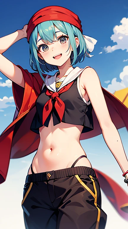  Young woman, furin\(GenshinImpact\), crop top and thong