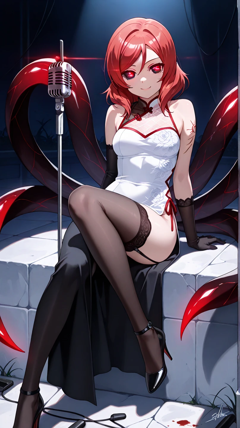 vampire，full body picture，underwear，contemptuous eyes，Garter stockings