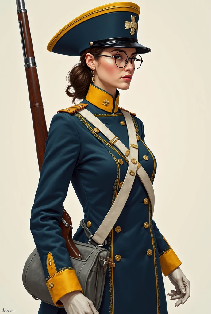 tanya degurechaff youjo senki wearing a military hat and holding a stick,art by llbreton, <lora:LLBretonXLRecent:1>