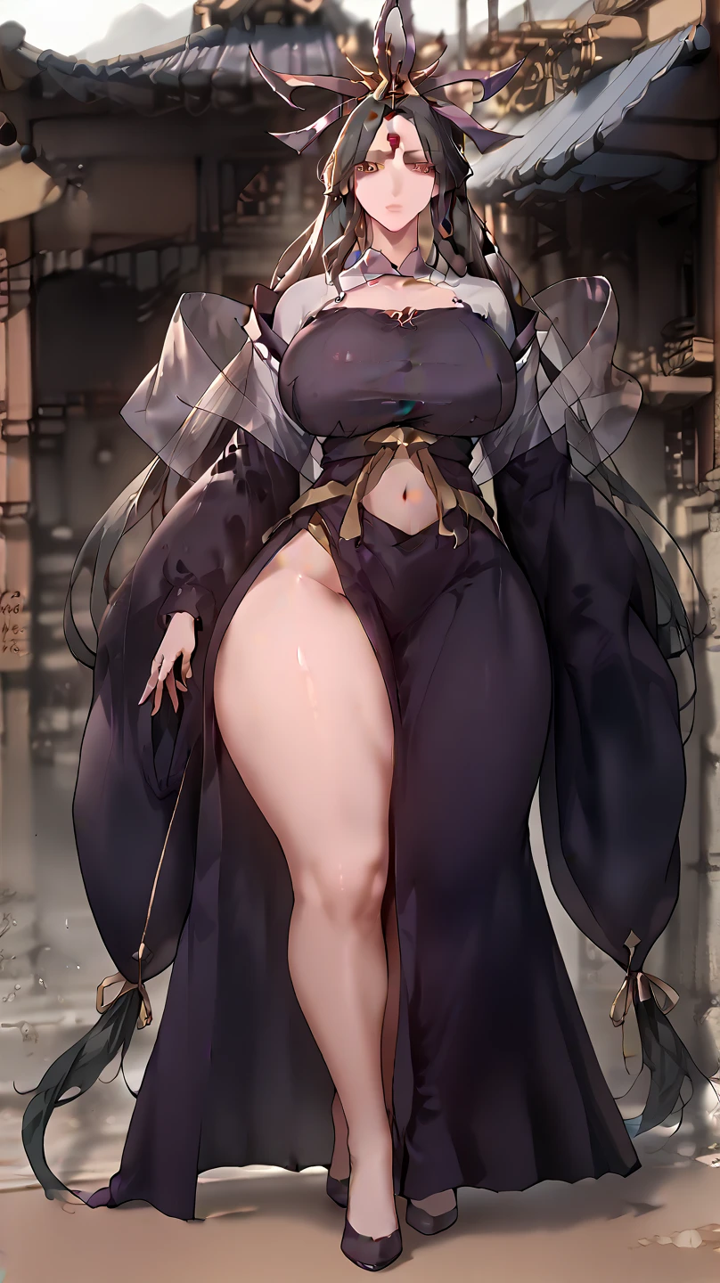 best quality,masterpiece, high res,original, beautiful detailed eyes,ultra-detailed, perfect anatomy,
1girl, solo, full body,
japanese clothes, kimono, white and black kimono,
large breasts, wide hip, mature female,
glamorous body, slender body,
perfect lighting,Colorful, Bright_Front_face_Lighting, shiny skin,
(beautiful_face:1.5),
