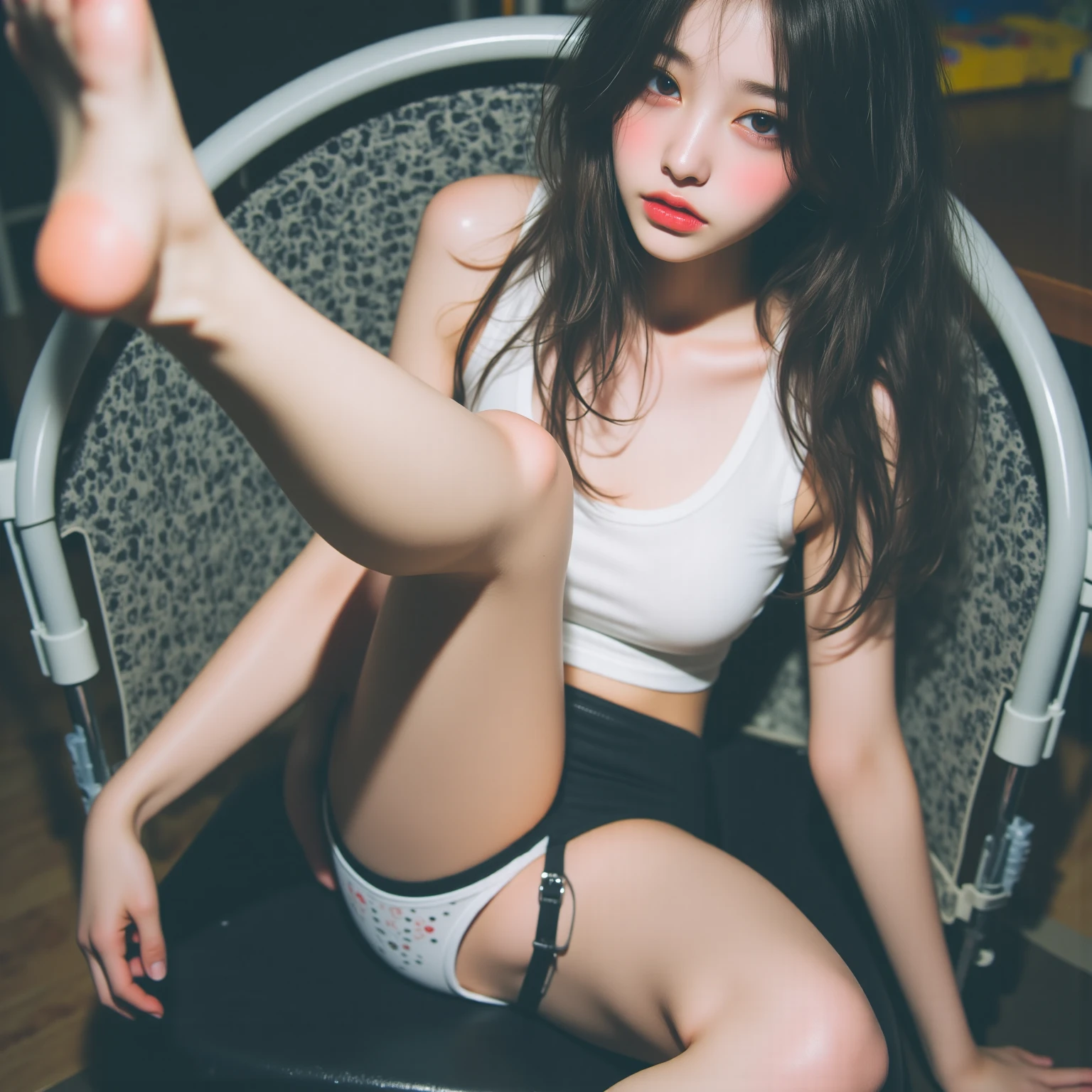 (Highest quality, 4K, masterpiece: 1.1), (Realistic: 1.3), break (((FF7,Tifa_rockhart))),(Arms tied:1.3), (Young girl body),(rock:1.3),(Dark Room, A nearly unlit torture chamber:1.3),(Spread your legs:1.3),(Spread your legs:1.3), fear, rock骨, Between the legs,rock, Strap Off), break (((FF7,Tifa_rockhart))),(Light brown hair, Small breasts: 1.2),tears, (((Completely naked))), break (((FF7,Tifa_rockhart))), break  (very good) (No pants) (Small beautiful hard nipples), Dressed, Wet Hair, Around 18 years old,Sensual, break ((stringy viscous liquid)),Severe pain:1.3 ,Intense cry:1.3,Painful expression:1.3,(throw:1.3)，(((Close your eyes and open your mouth wide)))(((Mating)))