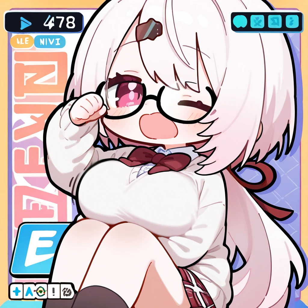 Best Quality, Extremely detailed, curve, Best Quality, Standing on one leg and showing off her crotch、Well balanced、Extremely detailed,, 1 Girl, Solo, Best Quality, 1 Girl, Looking at the Viewer, Huge boobs、Bite、Glass sealed、Heart mark in the eyes、Wet genitals、Accentuate the groin area、Emphasizing the crotch、Short bob hairstyle、The panties are visible、Embrace one'My feet、Open one'have one genitalia'reference、Saliva dripping from the genitals、Showing off their genitals、Overexposure、Genitalia emphasis、Sticking out tongue、Flushed expression、Her breasts are twice the size of her face、Young Girl、Children、Glasses