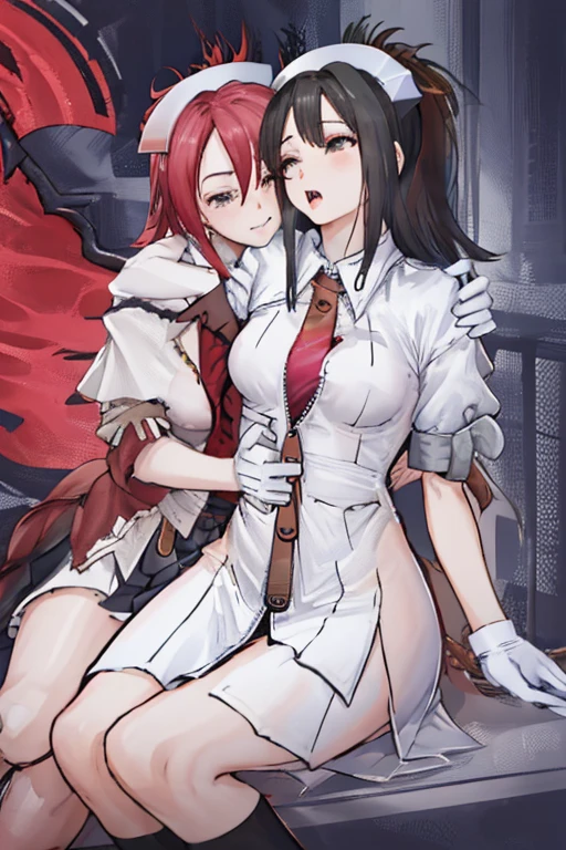((masterpiece)), ((best quality)), ((grotesque and splatter)), beautiful girl, curvy, tall, exposed belly, belly button, big breasts, femdom, slaughter, bloody white dress, Blood on the body, Bloody, Blood on the belly button, Blood on the belly, Blood on the breasts, tall, bloody knife, bloody sword, bloody belly, war, fight, kill, Behead, shot from below, POV from fallen enemies, sensual, Blood on the breasts, smile, spattered by much blood, having a big bloody sword, reflecting blood on the whole body, looking down on me, massaging breasts, getting excited sexially, kill everyone, blood splatter, cruel, background with battlefield, cut off head of man, holding a severed head