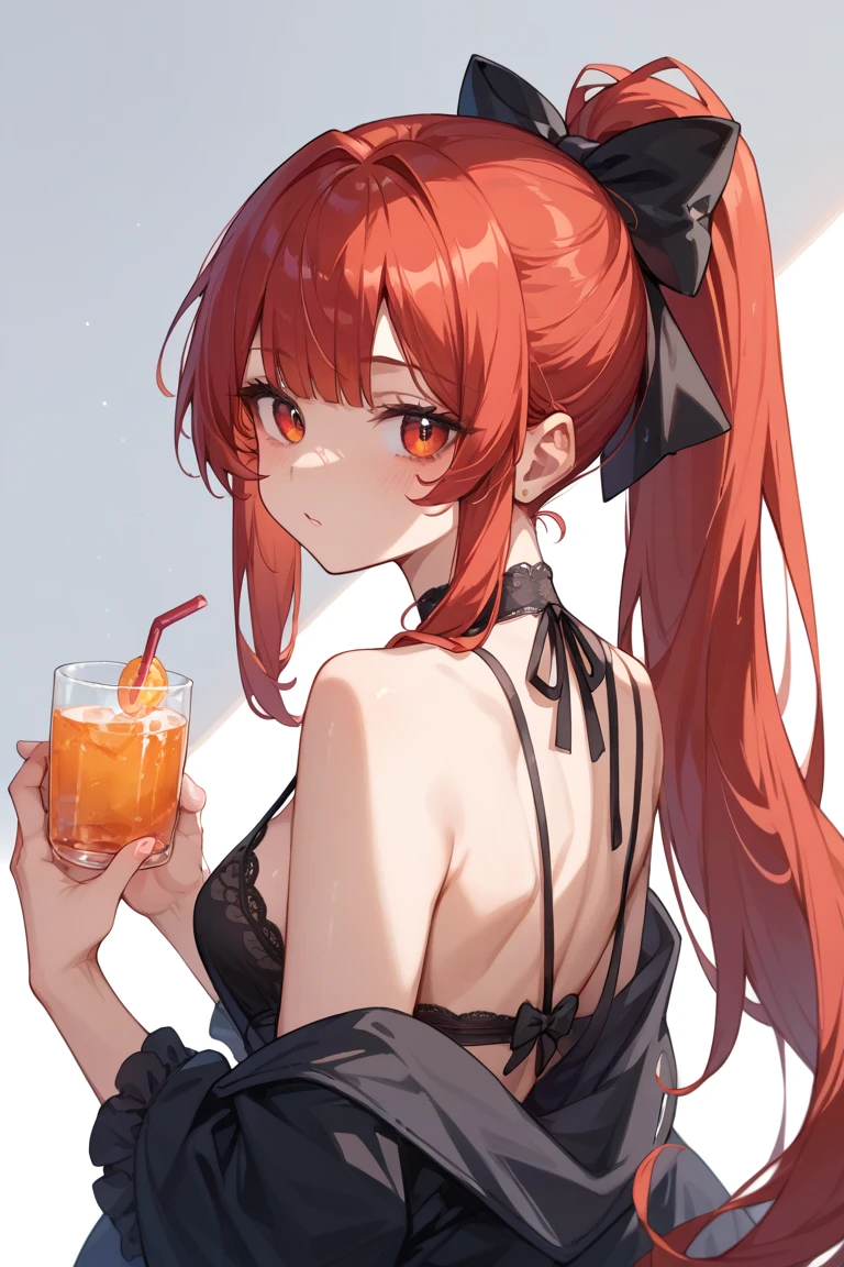 18yo 1girl, illustration:1.5, best quality, masterpiece, (colorful), best quality, red hair, red eyes, very long hair up, medium breasts, schoolgirl outfit,
digital illustration background