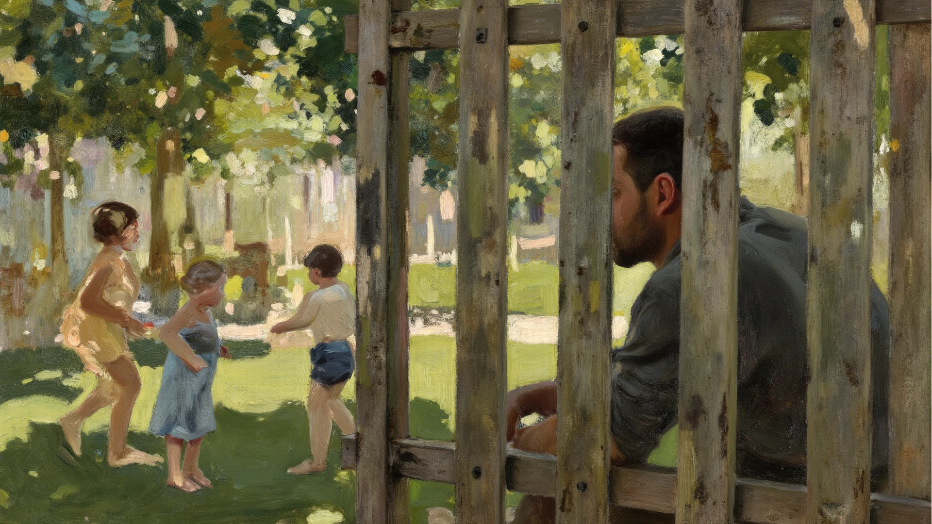 Location: A public park full of children and families.
Characters:
Father: A man in his forties.
Mother: A woman in her thirties.
Child: A five-year-old child.
Scenario:
The scene begins with the father and mother sitting on a wooden bench in the park while the plays near them on the playground.
Mother: (looking at the child) My love, don't go away, remember that you have to stay close to us.
Father: (He picks up a book and tries to read) True, we are here to watch you, but you must remain within sight.
The runs towards the slide and plays with other children, but he moves away a little.
Mother: (worried) I think he got too far away. Let me go see him.
Father: (puts the book aside) Let's go together.