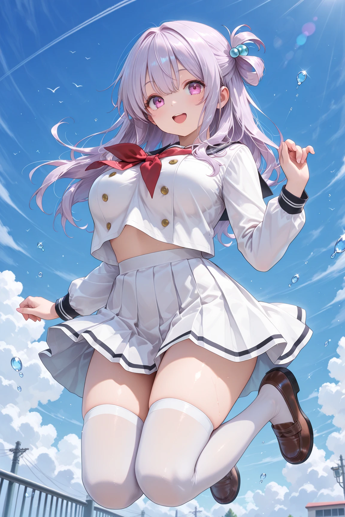 Object Helium | Uma Musume: Pretty Derby,Browsing Caution,1 girl,,,chest,尖ったchest,chestの谷間,Underbust,Side Bust Barbosa,(((White Bikini)))round 1(((chestを持ち上げる)))((View from below、View from below)),((((巨大なchest)))),big ,Beach