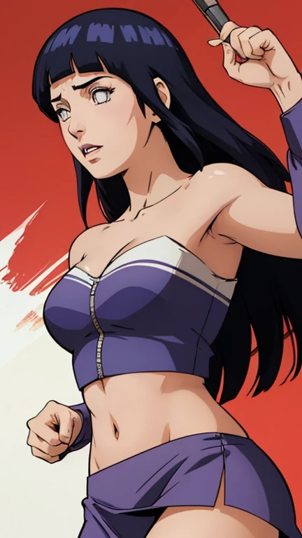 Completely naked, huge boobs, no clothes, nothing covering up chest
