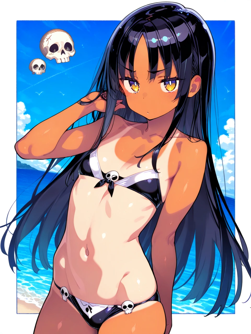 NSFW,masterpiece,Highest quality,High resolution,Very detailed,kuon \(Utawarerumono\),Long Hair,低く結んだLong Hair,Small breasts,(High-quality sexy bikini in white and blue),Halter neck,mesh,See-through,Sad face,(Bitter smile),(Ecstasy face),blush,(Sex slave),beach,Palm tree,Rock Shade,Unpopular place,(Have sex),(Squirting),(trembling),heart,(Falling into Pleasure),yield,Obedience,Obedience,Are standing,NTR