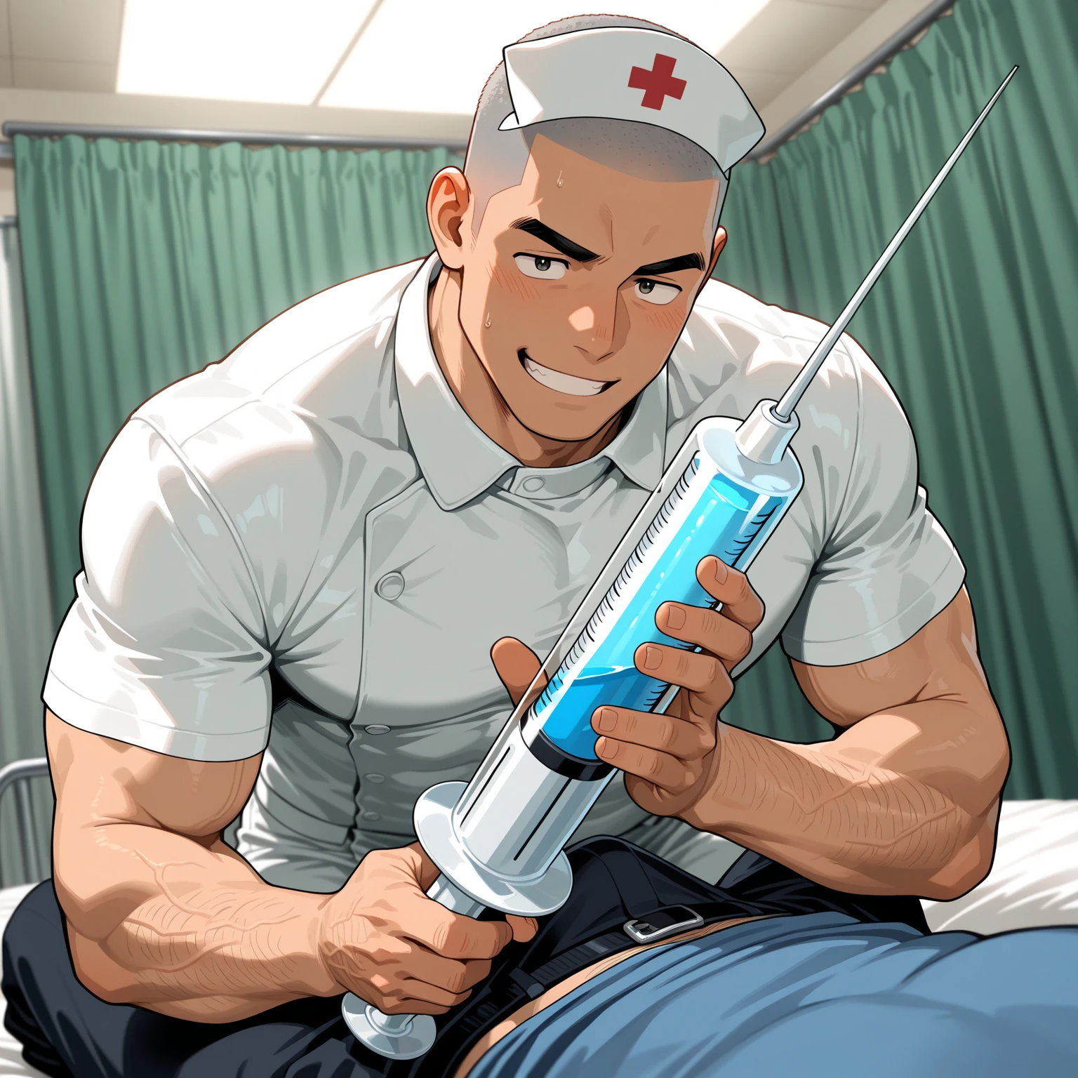 Doctor and patient Wounded gay sex anal in hospital