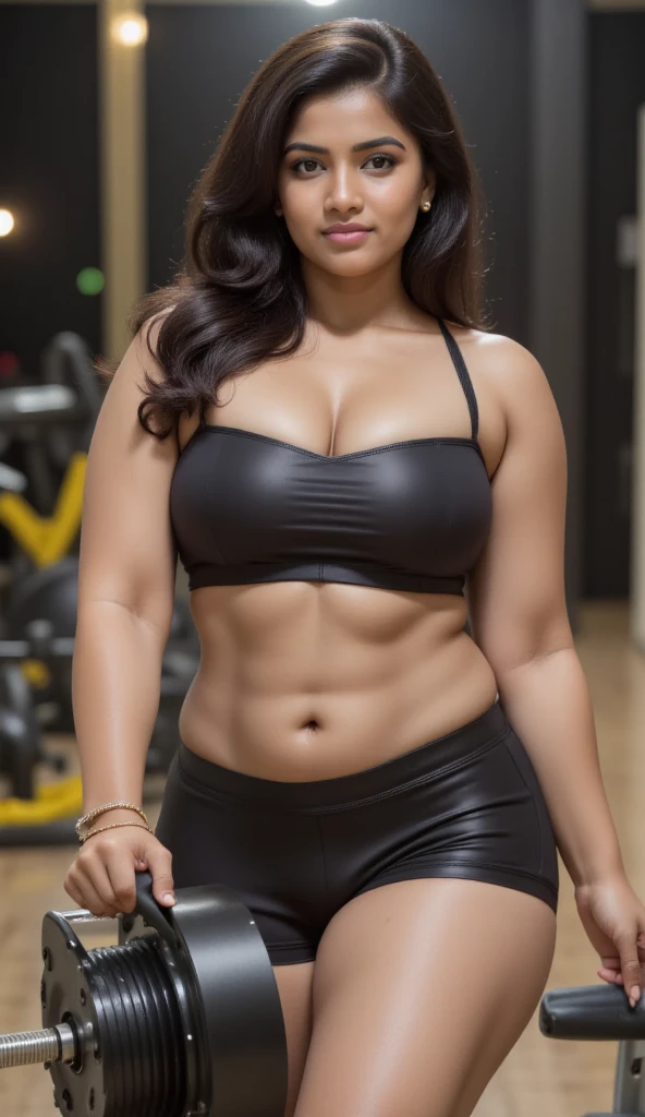 high quality photographer, very detailed quality, chubby Malay woman, very beautiful, curvy body, wearing a sports bra, very big breasts, sexy long tights, big smooth thighs free pose,
sexy smile, realistic, high quality results 8k hd, very detailed results.