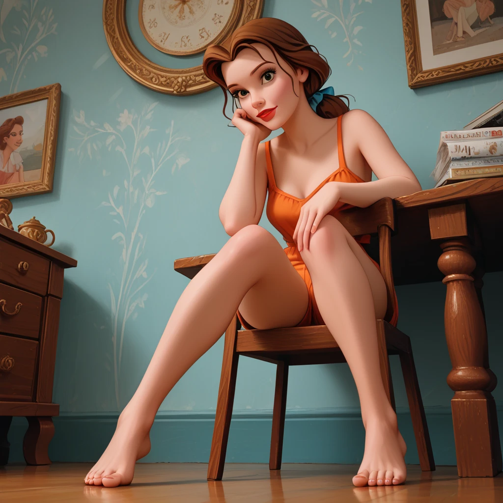 Retro vintage art print, sexy, glamorous pin-up girl wearing a sailors hat, bikini, A painting of a woman wife ((golden ratio}} laying on the sofa after a long night on the town, a sensual painting, a Beautiful expressive painting, malcolm liepke painting, glossy painting, beautiful digital painting, digital art painting, Fine paintings, monochromatic. malcolm liepke oil painting, impressionist painting.Spread your legs apart, beautiful and delicate face, fair skin