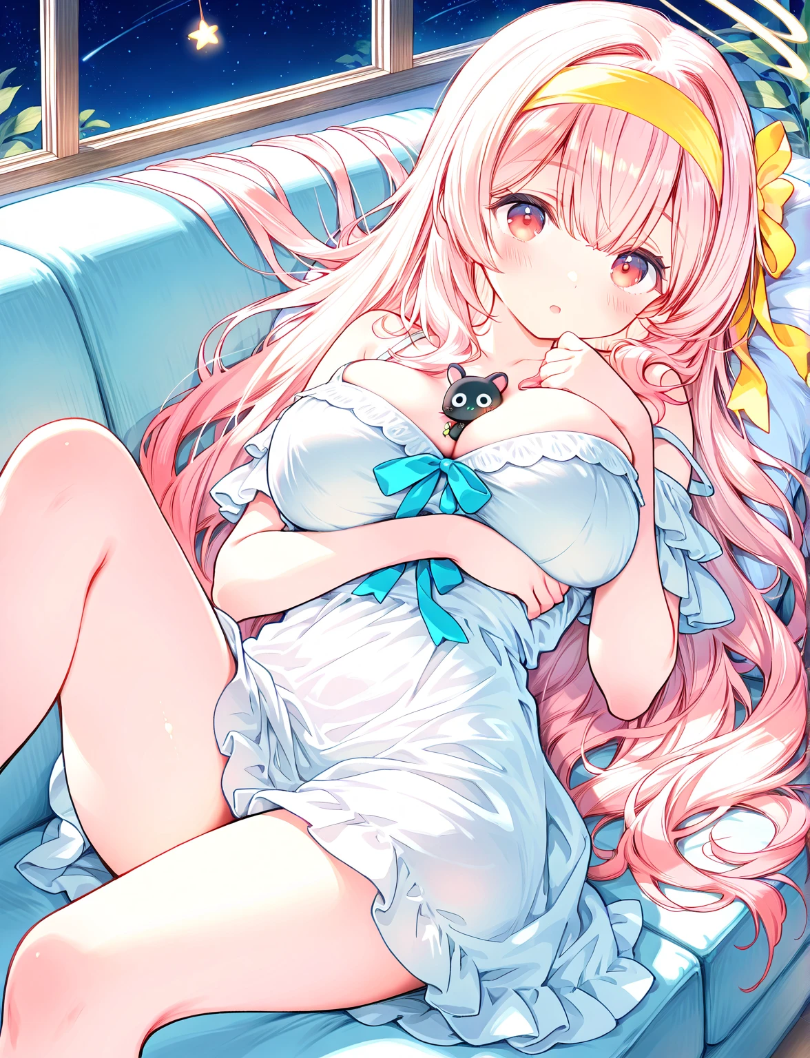 1 woman、Radiant hair、fluffy and soft hair、Sparkling eyes、爆乳、Too large breasts、Seductive breasts、Sheer underwear、Tiara of the Goddess、goddess god々Feeling、lace cape、aquamarine choker、Castle Room、Long Lace Bale、Ruffles and ribbons、A smile、The upper part of the body、 A glowing wand made of crystal.、Wings encrusted with aquamarine、A benevolent look、Eternal brilliance、Too large breasts、爆乳、puffy chest、Cinderella's Castle、Navel Ejection、I can see my nipples