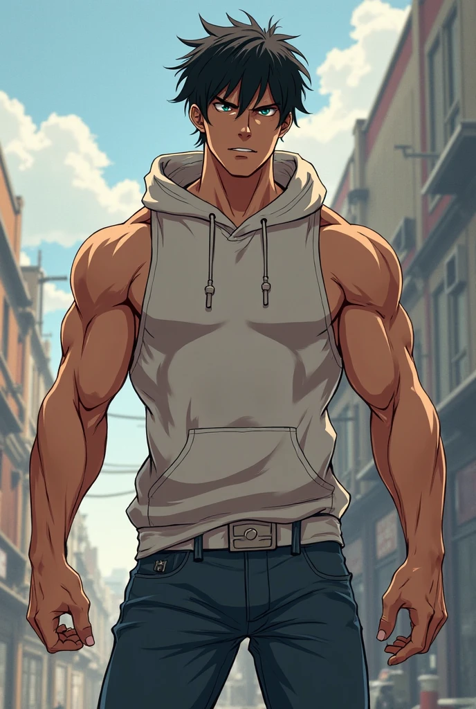 shirtless handsome manly short black hair caucasian male in tattered short jeans and sneakers, shirtless, sweating profusely, drenched with sweat, exhausted, panting, walking inside the mall, inside the mall is crowded with people
