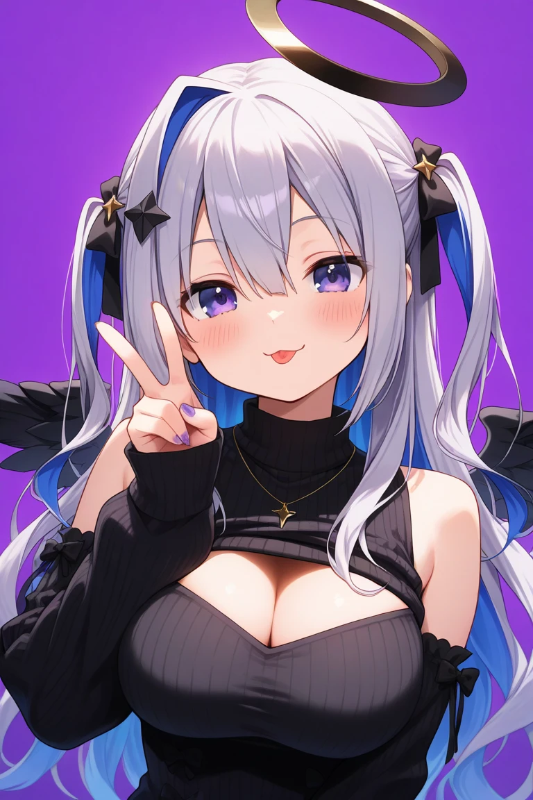 Kaguya Luna、High resolution、dark color depiction、Virtual YouTuber、One Girl、blush、Big Breasts、Sexy pose、Naughty gestures、smile
