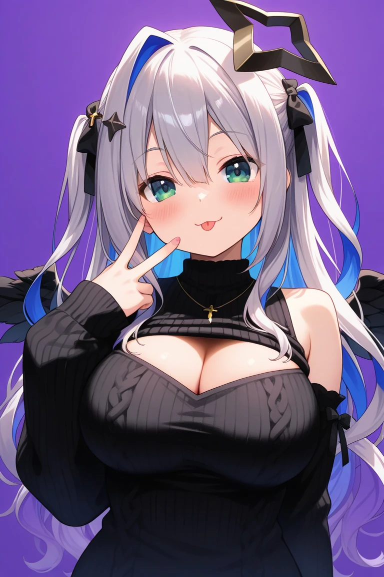 a sticker、おっぱいのa sticker、Super close-up of the chest、Colossal tits、cleavage of the breast、Depiction of only the chest、tongue、sticking out the tongue、No background、white backgrounid、