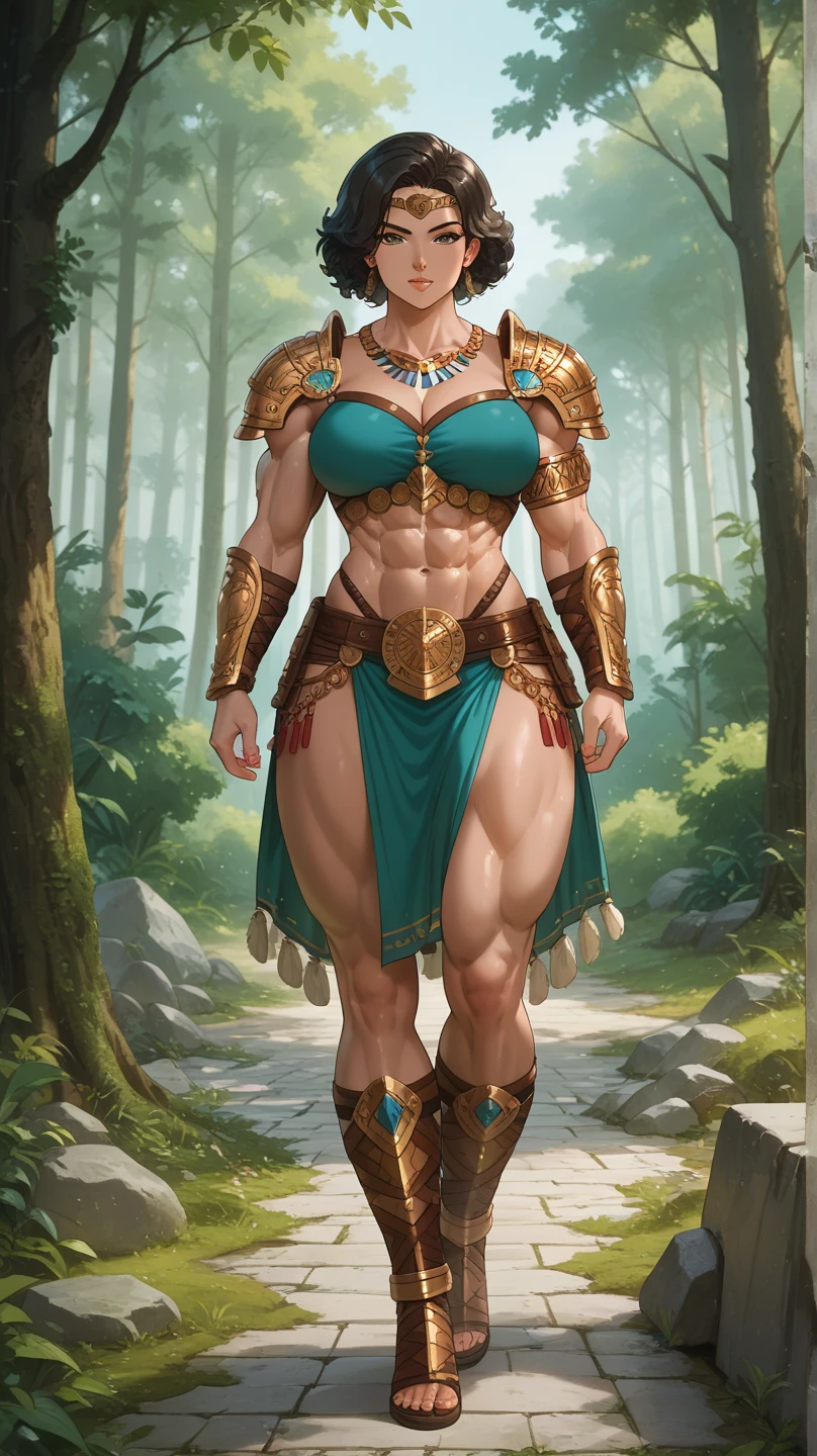 Muscle Girl, Elf gilr, Asgard,valkyrie,Senhora Cavaleiro,anatomia correta,epic fantasy digital art,tmasterpiece,8k,high-definition resolution,Desenho detalhado,alta qulidade,, Epic composition,