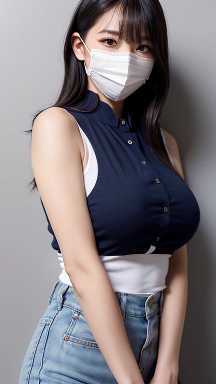 (8K, RAW Photos, Highest quality, masterpiece:1.2), (professional photography, full colors, studio-caliber color grading), (Gravure quality for high-end fashion magazines), close up, BREAK,18 year old girl,(short bob hair:1.1), crying a little, Harajuku style, Big Natural Color Lip, (Plumpy body:1.2 (smooth skin:1.1 (huge breasts:1.2 BREAK (light blue border tank top, navy short shorts), BREAK (hotel room:1.2)