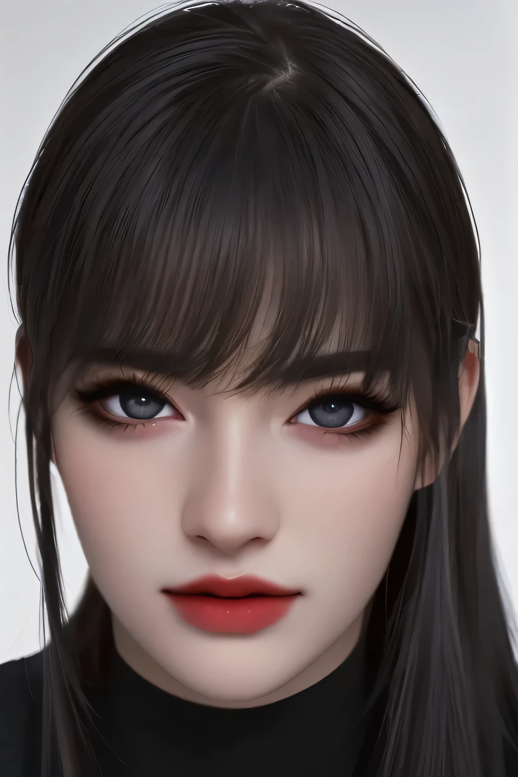 (Photorealistic : 1.6),beautiful face, Masterpiece, realistic portrait,high quality,cat eyelashes ,big eyes,double eyelid,(small mouth : 0.8)