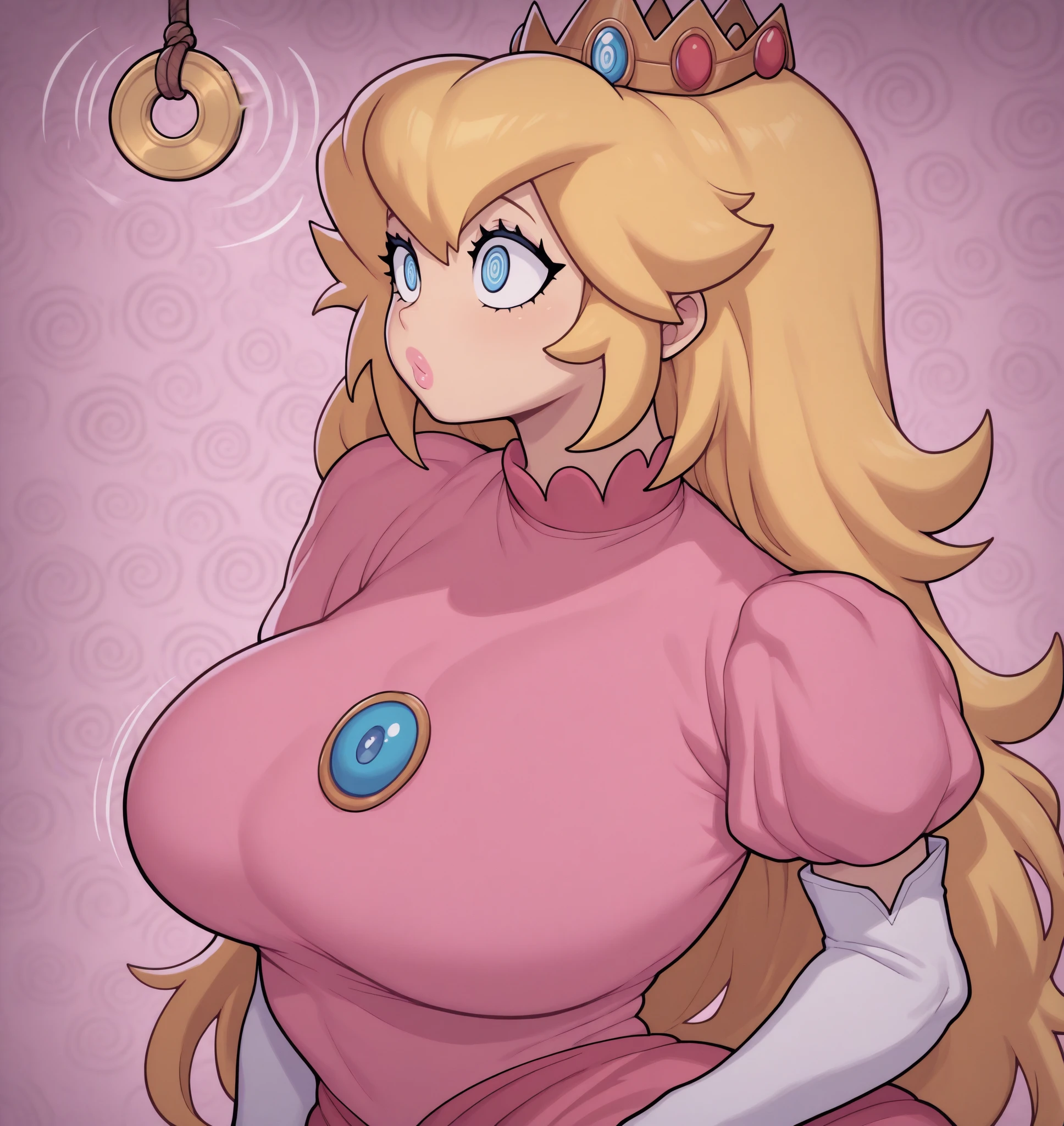(best quality, masterpiece),
(princess peach), simple background, full body, (solid outline:1.2),