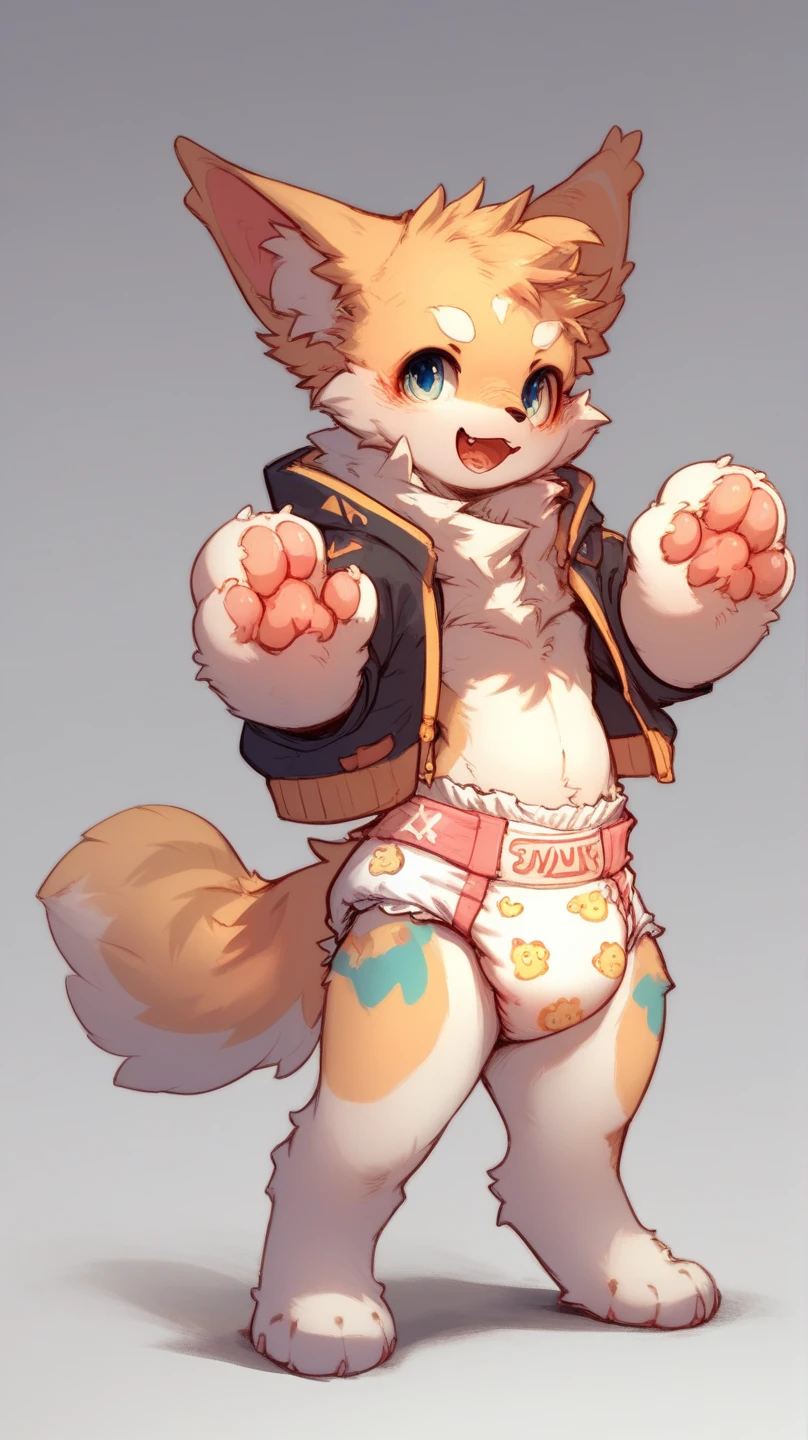 ((SFW)) ((18, cute, furry, Australian Shepherd dog boy femboy wearing orange, thin, low panties with a large penis bulge, black beanie, and black and orange striped thigh-high socks, best quality)) ((hands behind head)) ((exposed hips))