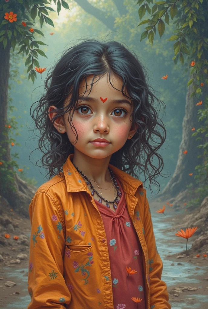 Bblack hair, Surrealism, 8k, super detaill, 10-year-old