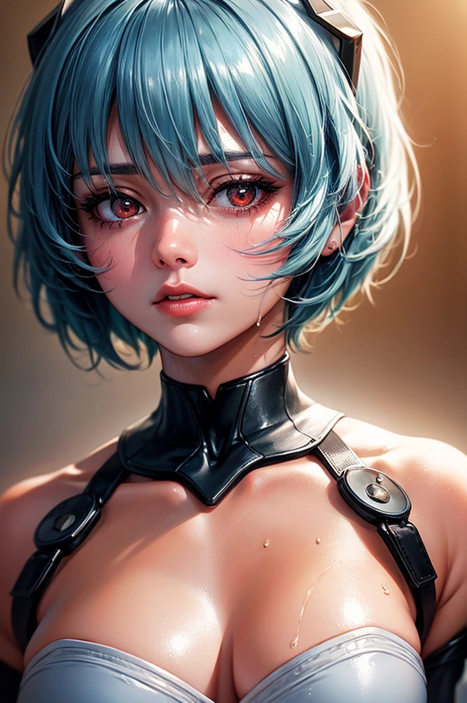 fusion of watercolors and oil paintings, fusion of paper cutting and shadow puppetry, mix of monochrome and color, beauty, green pixie cut, blue eyes, make-up, amorous and lewd face, superlative body proportion, covered in tattoos, shading effects, gradation magic effects, foggy filter effects, glitter effects, (ultra detailed, absolutely resolution, best quality:1.3), 2.5D, delicate and dynamic, artistic photography, hyper realistic, graphic CG digital art