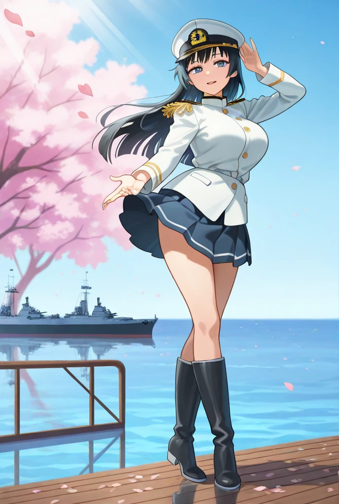 (of a man),schoolboy,,Handsome face,exquisite facial features,flatchest,big brwaist,long leges,a sailor suit,River side,