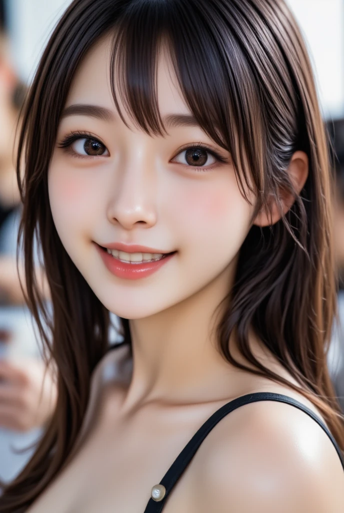 (((masterpiece, Beautiful girl:1.2, Detailed eyes, Swollen eyes, Highest quality, 超High resolution, (reality: 1.4)、Perfect Makeup、超High resolutionのグロッシーリップ:1.1、Trendy Korean cosmetics、eye shadow:1.1、Asian Beauties, Very very beautiful:1.3, Beautiful skins, Slim forward-facing body, (超reality的な), (High resolution), (8K), (Very detailed), ( Best illustrations), (Beautiful and detailed eyes:1.4), (Ultra-detailed), Detailed face:1.1, Bright lighting, Professional Lighting, Looking at the audience:1.25, Look straight ahead、Look at me and smile:1.4
BREAK ピクシーカット、Sexy Swimsuit:1.4、Sexy Face:1.2、Japanese schoolgirl、Sexy micro bikini with risqué exposure:1.5、Great smile:1.5、Eye color is brown、
BREAK (The most atmospheric and warm lighting:1.3)、Blurred Background:1.2、With bangs、超High resolution, Glossy and moisturized face、超High resolutionの肌、最も超High resolutionのDetailed face、超High resolutionの髪、超High resolutionの輝く瞳、Beautiful face drawn in every detail、(超High resolutionの光沢のある赤いlips:1.3),
BREAK ((Brown Hair:1.3)), reality的な, ((Brown long hair)), lips, Outdoor, Big eyes、Eyelashes、((Shining beautiful landscape))、(((Long hair with bangs、Shiny Hair、Big eyes、large full chest、Intensely accentuates the eyes、Staring at the audience:1.1、Beautiful beauty、Listen carefully、Long neck、Smile a little:1.3、Please close your mouth and laugh、Ideal body proportions:1.2)))、{E Cup:1.4|huge|big|hugeな|Mega} chest, chestの谷間、Moist Skin、(((Naughty expression、Watery eyes、Mr.々Erotic poses:1.3))), BREAK absurdres, highres, ultra detailed,
BREAK (1girl:1.3), __hair-female-short__,
BREAK from front,
BREAK beach scene, Cowboy Shot, thigh:1.2, microbikini:1.5, pink, white, Colorful:1.2