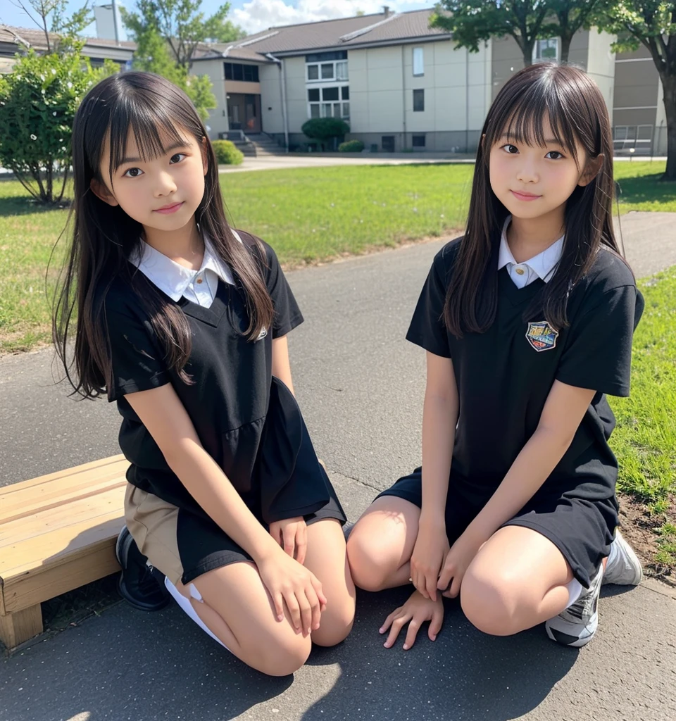 ((Highest quality)), ((masterpiece)), (Familiar), Perfect Face,Japanese,9 years old,girl,cute,(Primary school students:110%),Private elementary school,uniform,Short sleeve blouse,Checked mini skirt,school bag,In the classroom,(Top-down angle or (upskirt:40%)),(skirt lift:50%) & (Checkered skirt or (Shaved pussy:95%)),(世界で一番cutegirl:1.1),(Sometimes nipples pumping:60%),(school bag:100%),(Drinking Semen:90%),(Masturbation by playing with nipples or vagina:100%)