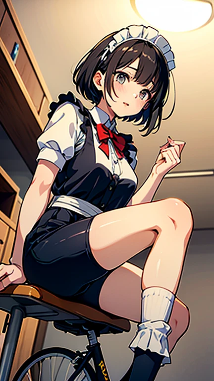 （名傌）， （（（best qualtiy））， （super detailing）， 1 rapariga， Black hair short hair， schools， ‎Classroom， Spread your legs on the table， purple panty，， Purple eye， 15year old， lean legs， 校服， a skirt， sockes， seraphk， Neckpa， Sailor collar， pleatedskirt， White  socks， Black dress， short- sleeved， The shirt， white  shirt， Black sailor color， Blue collar， Blushlush， By bangs， little breast， perfect hand，Hand detail，fixed fingers，looking_al_Viewer，top-quality，rich details​，perfect image quality，Small cards，