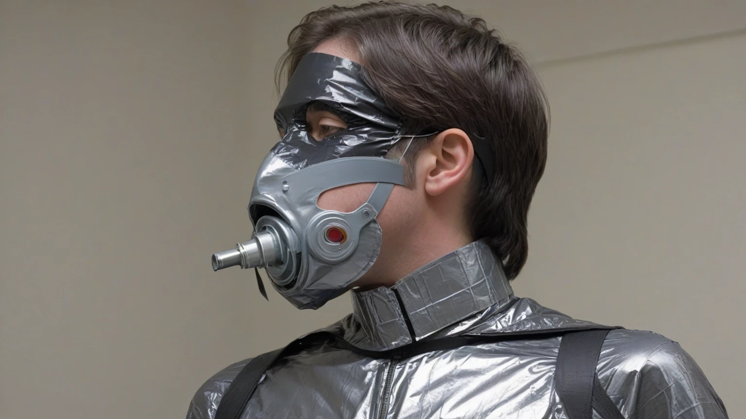 Adolf hitler wearing a ball gag oiled up