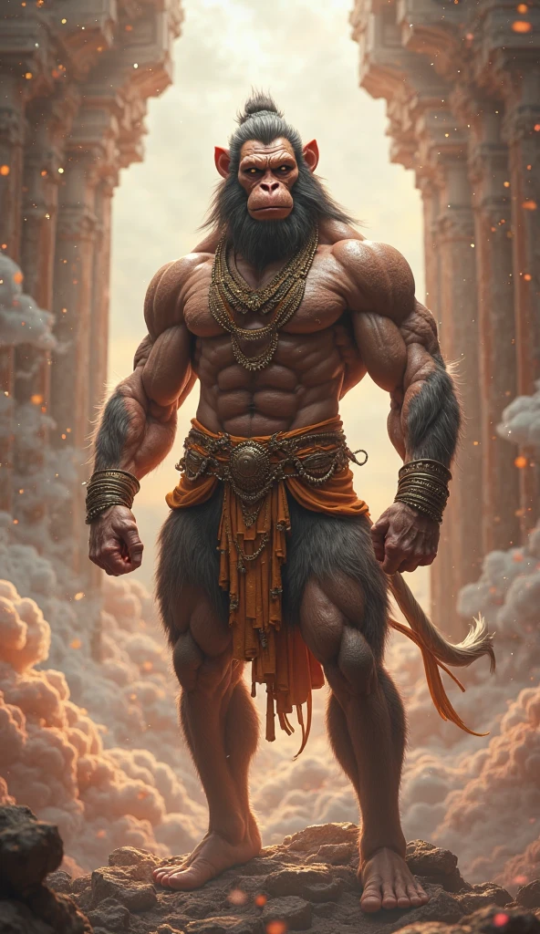 Hanuman cinematic arts style 3d photo blur background more pictures