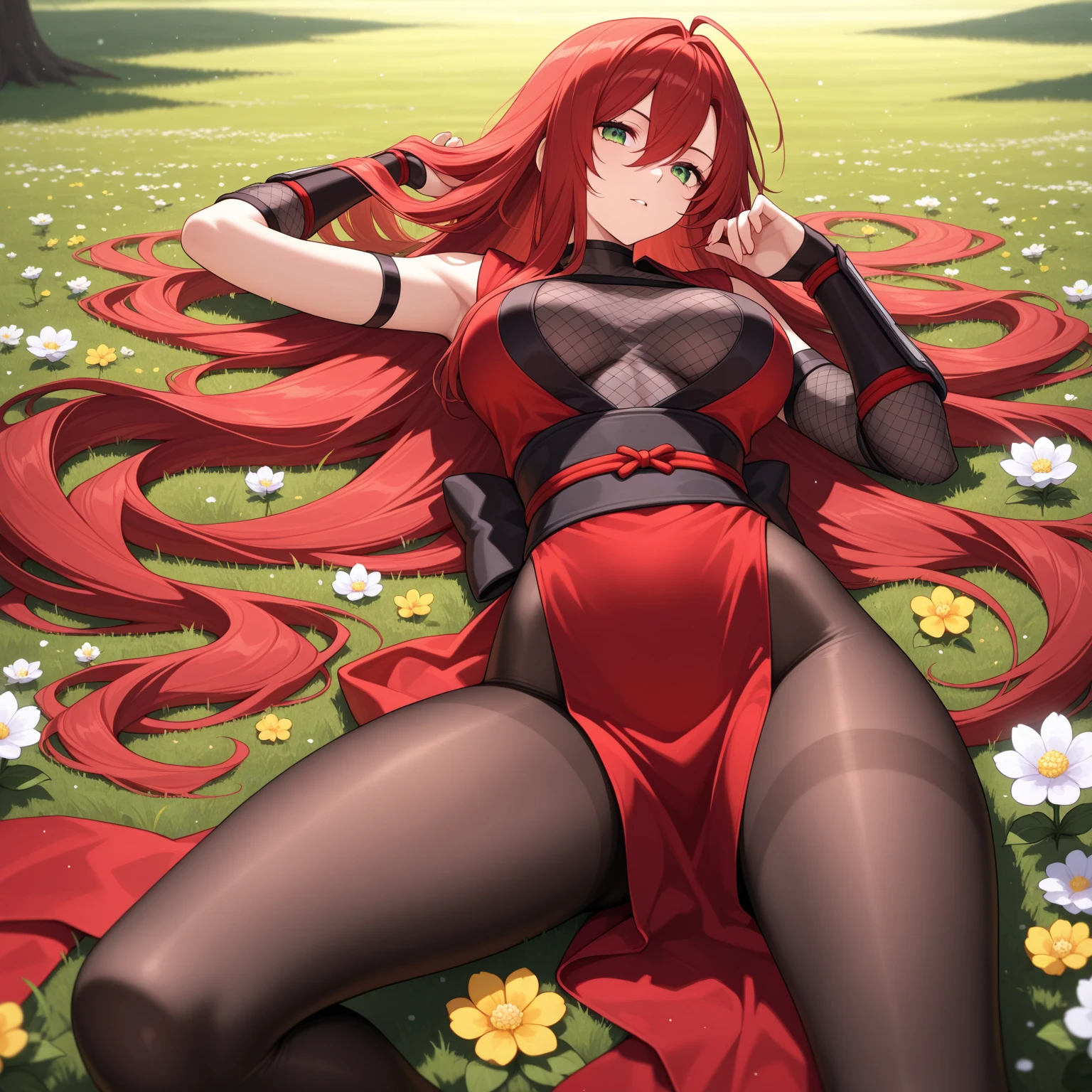 ((1 mulher em armadura medieval)),((com tatuagens tribais por todo o corpo)),((Seios enormes, buceta nua)),((em uma floresta)),((olhar sujo, cara envergonhada)) ,((very long red pubic hair with braid)),((cabelo ruivo com sexo, com um olho fechado, um olho vermelho)),((de frente para o espectador, com as pernas abertas)),((com uma espada nas costas)),
