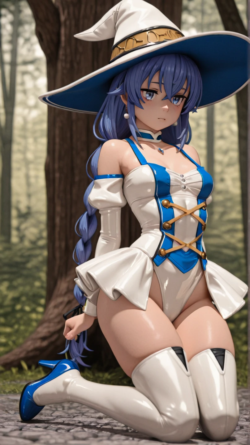 (Woman in Bikini and Surfboard On The Beach: 1.5, Cosplay Photos, Aqua in Konosuba, Cosplay of Anime Girls: 0.8, Irelia from League of Legends, Nico Robin from League of Legends, Senna: 0.9, Posing on the Beach with the Sea, Anime Cosplay),focus Body (Shot with Canon 5D Mk4: 0.8, Canon EOS 5 D Shot by Mark IV: 0.8)