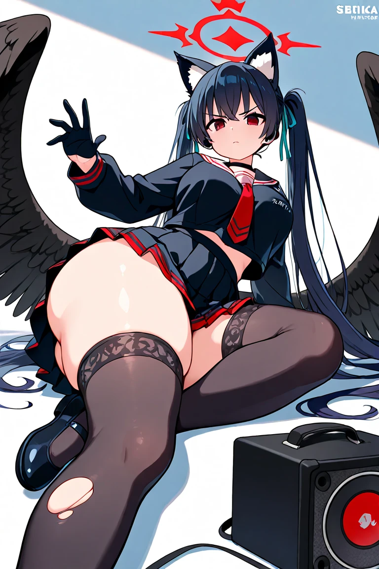 highest quality,sleeping face up in bed,Crab crotch,please show me your boots,thigh high boots,leotardチラ見せ,glove,Strange thieves,elegant, 1 girl, leotard,body suit,cute, blushed, looking at the viewer, from below, prison,blue eyes, beautiful eyes, beautiful background, particles of light, Light of the sun, dramatic lighting, outside, shiny, realistic, table top, highest quality, super detailed, be familiar with, scenery, beautiful and fine eyes, fine hair