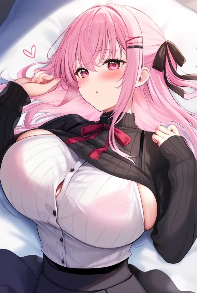 ((Mastepiece)), ((Best Quality)), (((Slender girl))), (Very detailed), ((Shooting from the feet:1.3))，((cute)), ((Very detailedな顔)), 4K, (8k), Highest quality, (beautiful), ((Huge breasts:1.4)), (Erect nipples)、((Long red hair in twin tails)), (((Lace Lingerie，ribbon))), ((Lace Stockings))，((Uterus tattoo))，(((Lying in bed:1.3)))，((Perfect body))，blush、Captivating body，Embarrassing、Embarrassed、White Breath
