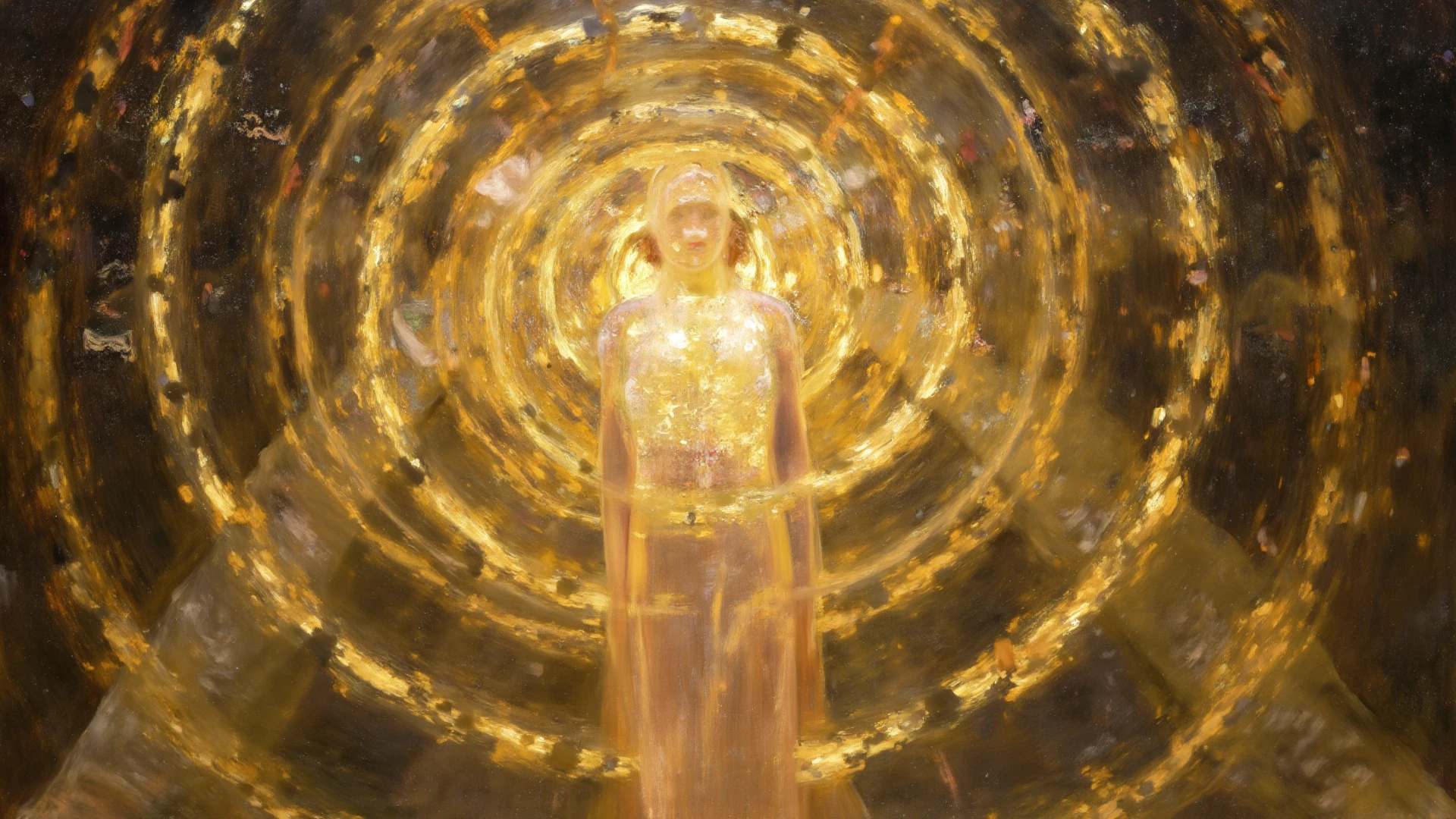 Photo realistic imagery ((complex 3 girls, Full Figure, Round hips, Round Breasts, standing in Golden Decorative Background of Indian palace, Golden Heals in feet, Model Like Machine 3 Girls, complex figure, beautiful faces, beautiful Body, transparent skin made of clear glass and crystal)), glowing transparent body, embedded, ((golden mechanical gear parts in the body)), inspired by Automata's elaborate design and luxurious Art Nouveau aesthetic, (dynamic poseractal art, (shiny skin), iridescent body, many lights in the body, electronic lights, (hands on their own Breasts raised, ((transparent head)), transparent body, brilliant_eyes, camera: macro, lenedium shot, using soft studio lighting (soft light: 1.8), futuristic background, mirror Reflection imagery and ultra-detailed 8K resolution rendering to capture fine details and reflective surfaces of clear glass, crystal and metal, 1 mechanical woman, ((ultra realistic details)), 8k, ultra sharp,intricate,portrait, illumination,metal, shadows, octane render, ornaments detailed, cold colors, egypician detail, highly intricate details, realistic light, trending on cg society, glowing eyes, facing camera, neon details, mechanical limbs, blood vessels connected to tubes, mechanical vertebra attaching to back, mechanical cervical attaching to neck, sitting, wires and cables connecting to head, Golden Decorative Background of Indian palace.